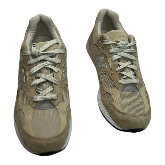New Balance 992 Tan Suede Mesh Sneakers Men’s 12 Made in USA - Picture 1 of 15
